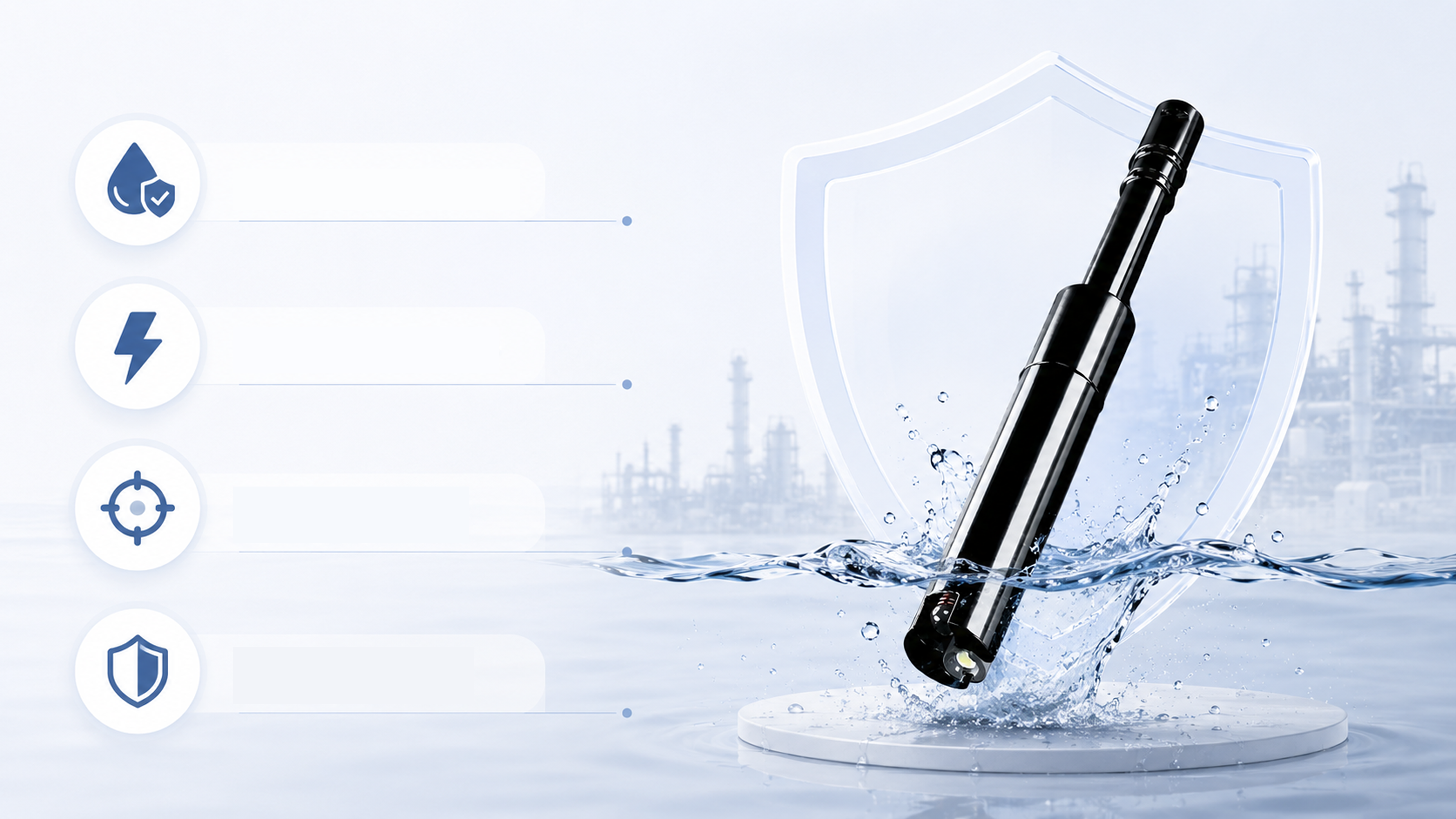 Industrial water quality sensor for continuous monitoring of critical water quality parameters